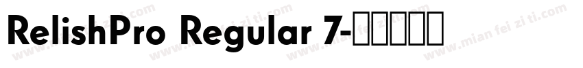 RelishPro Regular 7字体转换